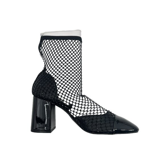 Steve Madden Shoes - Steve Madden Eleanor Black Mesh Sock Boots Heels Sz 7.5